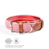 Premium braided dog collar with genuine leather and metal buckle. Heavy-duty, no-pull design for comfort and durability. Ideal for small, medium, and large dogs.
